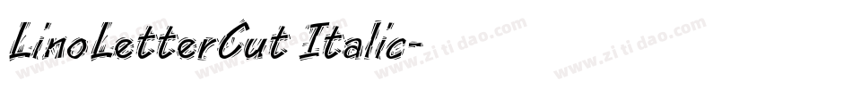 LinoLetterCut Italic字体转换